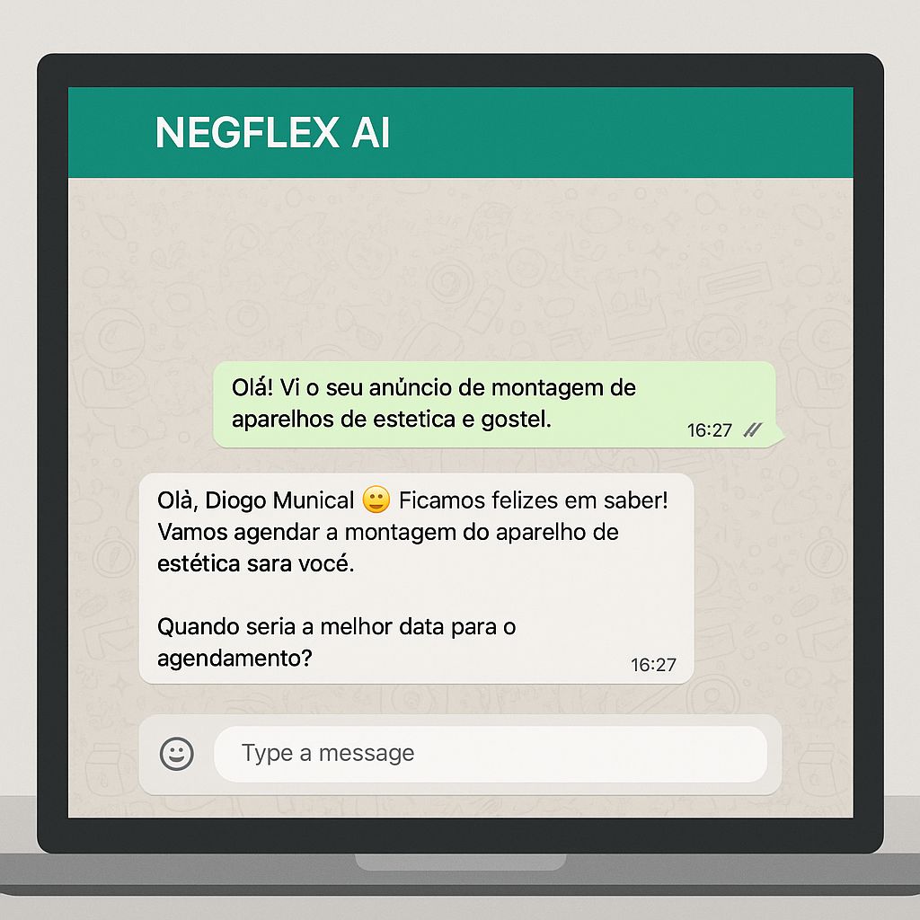 Ilustração de como a IA funciona no WhatsApp